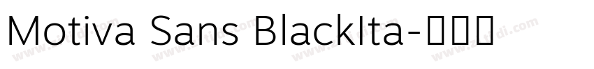 Motiva Sans BlackIta字体转换